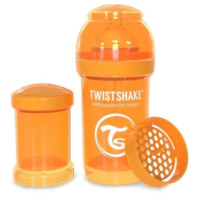 Пляшечка для годування Twistshake антиколькова 180 мл, помаранчева (24848)