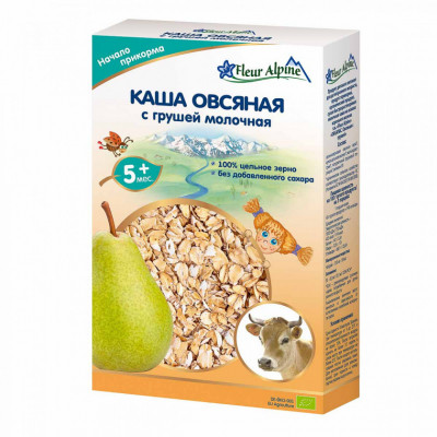 Дитяча каша Fleur Alpine молочна вівсяна з грушею 200 г (4006303632197)