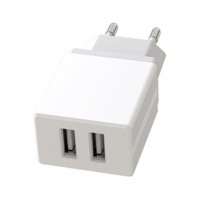 Зарядний пристрій XO L75 2USB/2.4A + MicroUSB White (XO-L75-M)