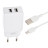 Зарядний пристрій XO L75 2USB/2.4A + MicroUSB White (XO-L75-M)