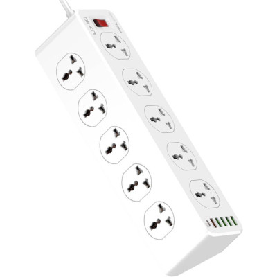 Мережевий фільтр живлення LDNIO SC10610, 5роз + 3USB (SC10610)