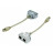 Розгалужувач витої пари, UTP, cat.5e, 1*Male/RJ45-2*Femail/RJ45 Hypernet (YT4-U2-U2)