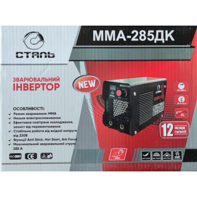 Зварювальний апарат СТАЛЬ ММА-285ДК, інверторний (115772)