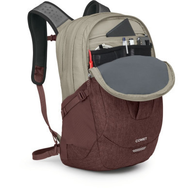 Рюкзак туристичний Osprey Comet 30 sawdust tan/raisin red O/S (009.3645)