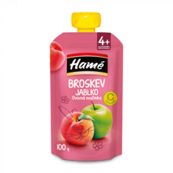 Дитяче пюре Hame Pouch Яблоко, персик, 100 г (8595139797515)