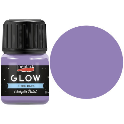 Акрилові фарби Pentart для декору Glow in the dark, Лілова, 30 мл (5997412761436)