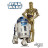 Стікер-наклейка ABYstyle Star Wars — R2-D2/C3PO 16х11 см / 2 аркуші (ABYDCO160)
