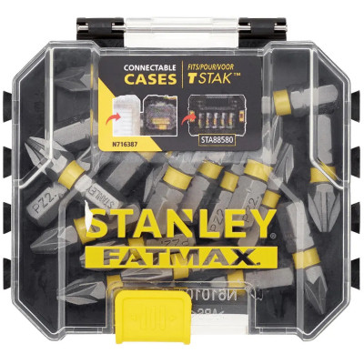 Набір біт Stanley FatMax, Pozidriv, Pz2, L = 25 мм, 20 шт, кейс (STA88568)