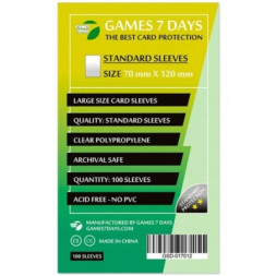 Протектор для карт Games7Days 70 х 120 мм, Large, 100 шт (STANDART) (GSD-017012)
