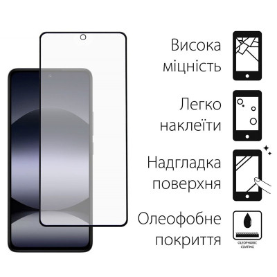 Чохол до мобільного телефона Dengos Kit Xiaomi Redmi Note 14 case Matte + glass (Black) (DG-KM-127)