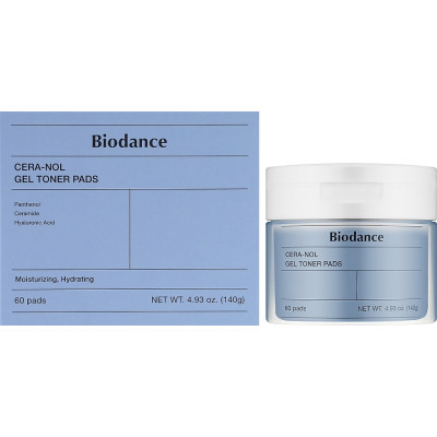Патчі для обличчя Biodance Cera-Nol Gel Toner Pads 60 шт. (8809937361206)