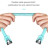 Кабель для передачі даних SATA 3.0 7pin F/F 0.5m L Blue Vention (KDDSD)
