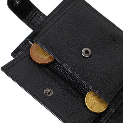 Гаманець Bond Accessories З натуральної шкіри Чорний (22000)