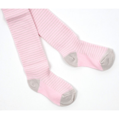 Колготки дитячі BNM у смужку (M0C0301-1445-1G-pinkgray)