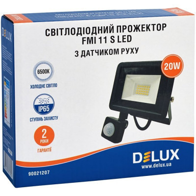Прожектор Delux FMI 11 S LED 20Вт 6500K IP65 (90021207)