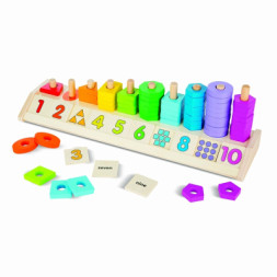Розвиваюча іграшка Melissa&amp;Doug Дерев'яний сортувальник Колір, форма, рахунок (MD19275)