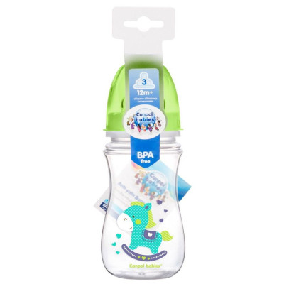 Пляшечка для годування Canpol babies Easystart Кольорові звірята 240 мл Бірюзова (35/206)