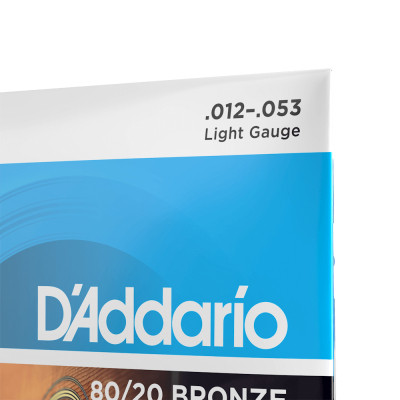 Струни для гітари D&#039;Addario 80/20 Bronze Regular Light (12-53) (EJ11)