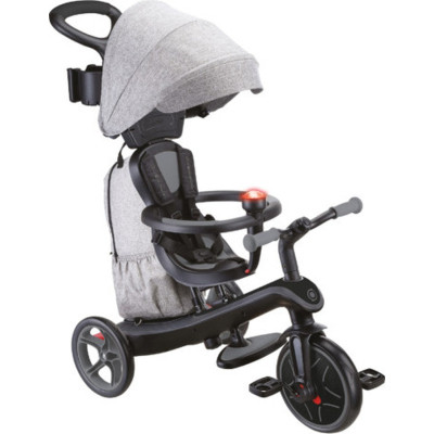Дитячий велосипед Globber Explorer trike Deluxe play 4 в 1 чорно-сірий (636-120)