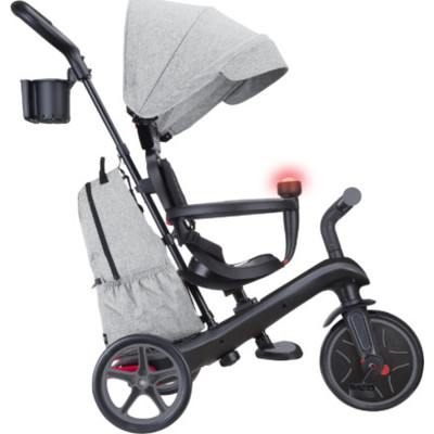 Дитячий велосипед Globber Explorer trike Deluxe play 4 в 1 чорно-сірий (636-120)
