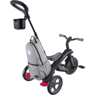 Дитячий велосипед Globber Explorer trike Deluxe play 4 в 1 чорно-сірий (636-120)
