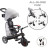 Дитячий велосипед Globber Explorer trike Deluxe play 4 в 1 чорно-сірий (636-120)