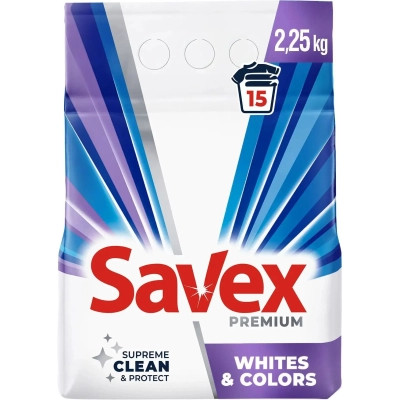 Пральний порошок Savex Premium Whites &amp; Colors 2.25 кг (3800024047879)