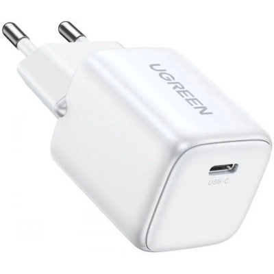 Зарядний пристрій Ugreen USB-C PD20W GaN CD318 white (15324)