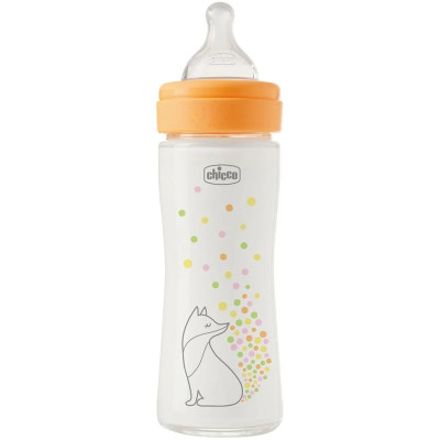 Пляшечка для годування Chicco Perfect Easy силіконова, від 0+ міс. повільний потік 240 мл, (20252.10)