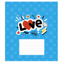Зошит Школярик Love 24 аркуша лінія (024-3364L)
