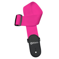 Ремінь для гітари DiMarzio Nylon With Leather Ends Neon Pink (DD3100NPK)