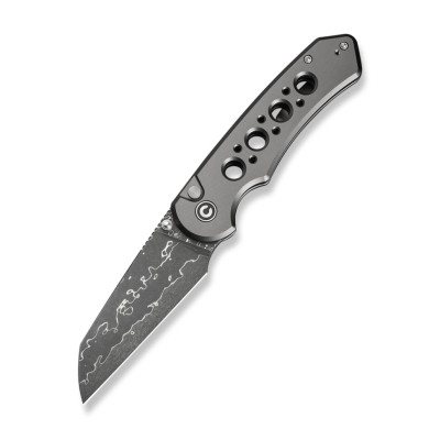 Ніж Civivi Pragma Prime, Damascus, сірий алюміній (C24067-DS1)