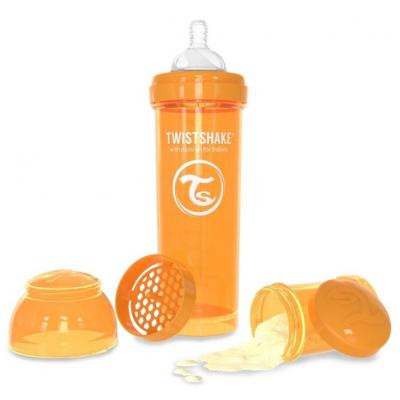 Пляшечка для годування Twistshake антиколькова 330 мл, помаранчева (24860)