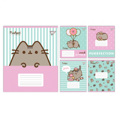 Зошит Yes Pusheen Candy А5 12 аркушів коса лінія (767599)