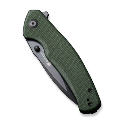 Ніж Sencut Slashkin Black Blade Green Micarta (S20066-3)