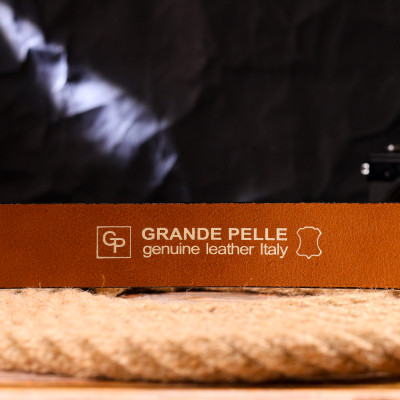 Ремінь Grande Pelle З натуральної шкіри Рудий (21473)