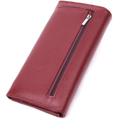 Гаманець ST Leather З натуральної шкіри Бордовий (22547)