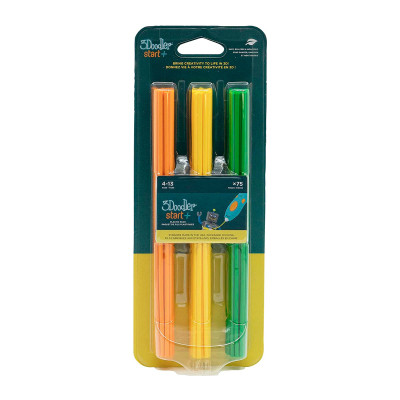 Стержень для 3D-ручки 3Doodler набор Микс (75 шт: оранжевый, желтый, зеленый) (3DS-ECO-MIX2-75)