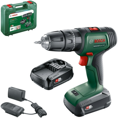 Шуруповерт Bosch UniversalImpact 18В 2х1.5Агод 20Нм 0-4400-1450обхв кейс ЗП 1.3кг (0.603.9D4.102)