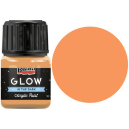 Акрилові фарби Pentart для декору Glow in the dark, Оранжевий, 30 мл (5997412761412)