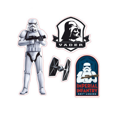 Стікер-наклейка ABYstyle Star Wars — Vador/Trooper (Вейдер/Штурмовик) 16х11 см / 2 ар (ABYDCO361)