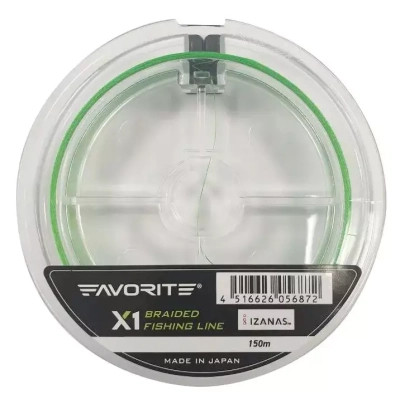 Шнур Favorite X1 PE 4x 150m 2.0/0.240mm 30lb/13.8kg Light Green (1693.11.33)