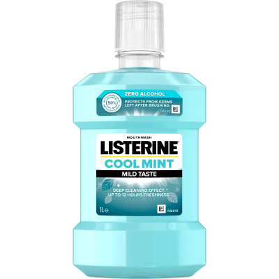 Ополіскувач для порожнини рота Listerine Свіжа м&#039;ята М&#039;який смак 1000 мл (3574661011394/3574661619927)