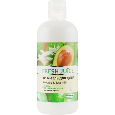 Гель для душу Fresh Juice Avocado &amp; Rice Milk 500 мл (4823015933875)