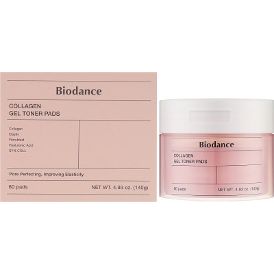Патчі для обличчя Biodance Collagen Gel Toner Pads 60 шт. (8809937361190)