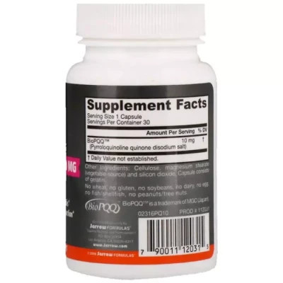 Антиоксидант Jarrow Formulas Пірролохінолінхінон PQQ, 10 мг, 30 капсул (JRW-12031)