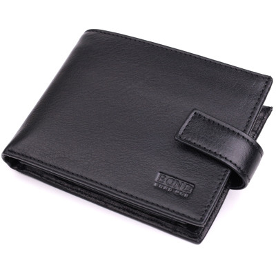 Гаманець Bond Accessories З натуральної шкіри Чорний (22861)