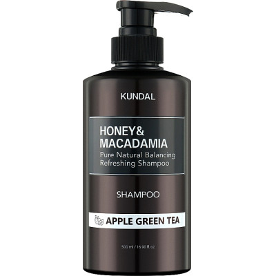 Шампунь Kundal Honey &amp; Macadamia Nature Shampoo Apple Green Tea 500 мл (8809693255603)