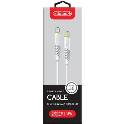 Дата кабель USB-C to Lightning 18W 1,2m CBFLEXTL1 white Intaleo (1283126504099)