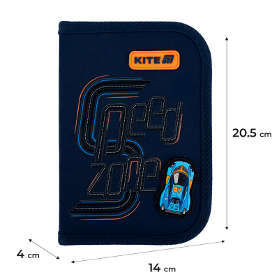 Пенал Kite 622 Speed Zone, 1 відділення, 2 відворот (K25-622-4)